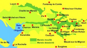 Localisation Marais poitevin, Venise verte